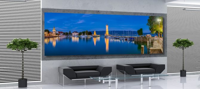 Panorama-Wandbild Hafen Lindau