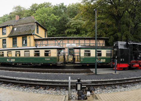 Rasender Roland beim Wasser holen , Bahnhof Göhren, Insel Rügen