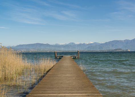 Sirmione di Garda. Anlegesteg von Colombare